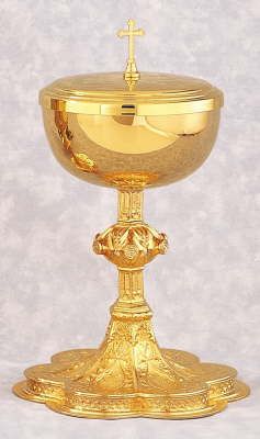 Gold Ciborium With Lid Host Capacity 200 10 high quality